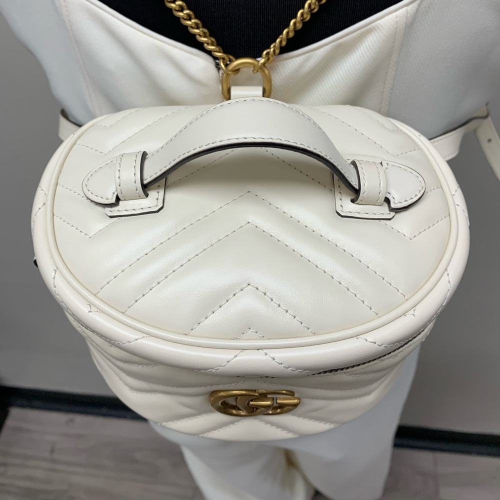 Gucci, GG Marmont Backpack, Ivory - Picture 3 of 14